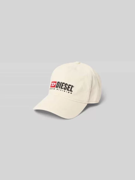 Czapka z daszkiem Diesel z logo biała