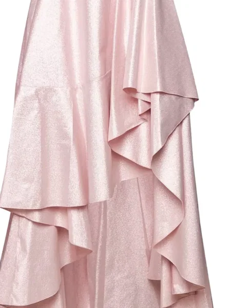Rochie Talbot Runhof cu volane de costum roz