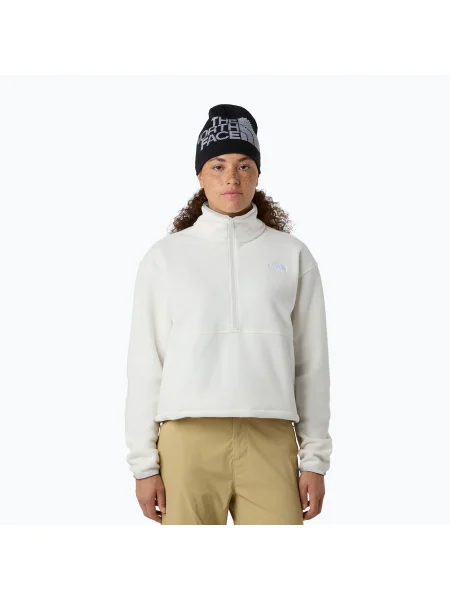 Bluză pentru femei The North Face Glacier Fleece Zip Short white dune alb