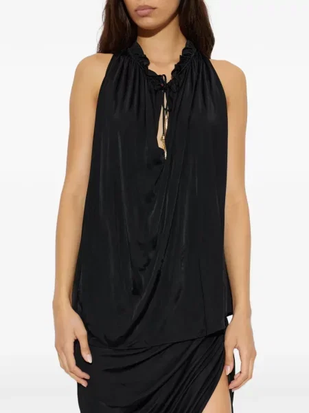 Bluză Balmain cu volane negru