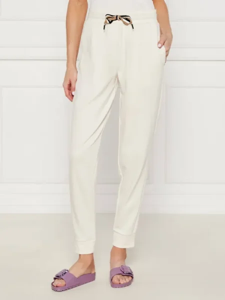 BOSS pantaloni de loungewear pentru femei CP Stripe Pants Cuff bej