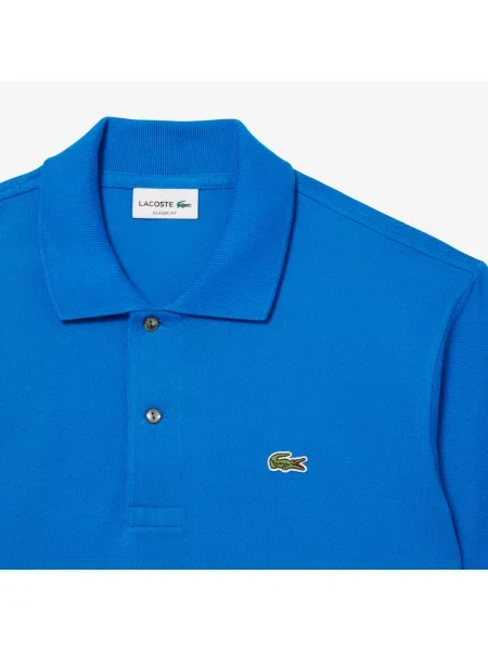 Lacoste Koszulka Polo Classic Fit Original Piqué niebieska