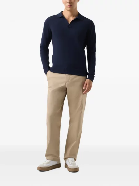 Gulerat lung tricou polo Bogner albastru