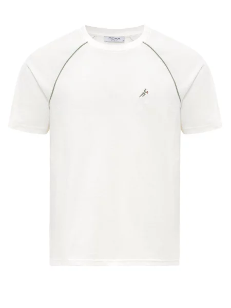 Moxx Paris Tricou gri fumuriu alb