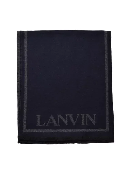 Szal Lanvin wełniana niebieska