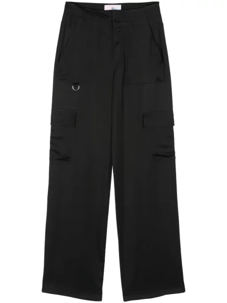 Pantaloni cargo Chiara Ferragni din satin negru