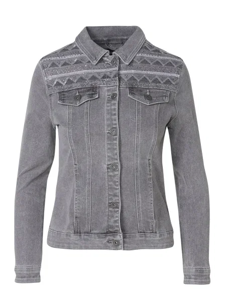 KOROSHI Prehodna jakna denim siv