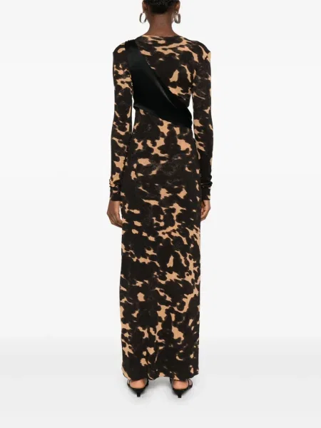 Rochie maxi Nanushka lungă de costum maro