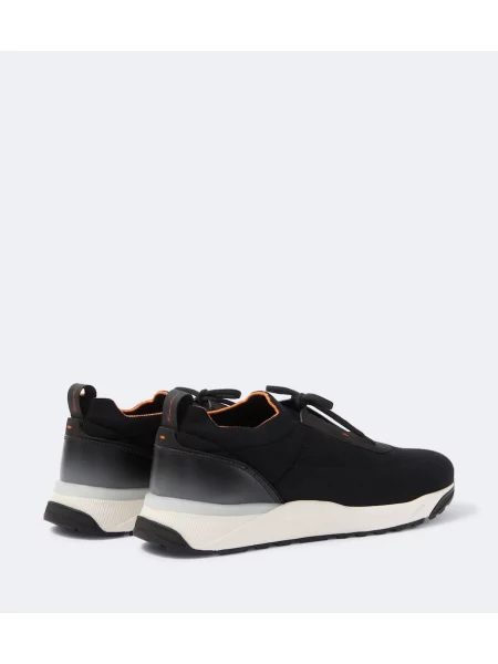 Sneakerși Santoni din piele albastru
