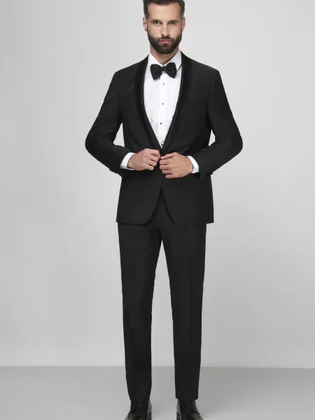 Вовняний костюмний костюм Karl Lagerfeld чорний