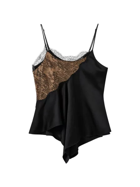 Top Stella Mccartney din satin negru