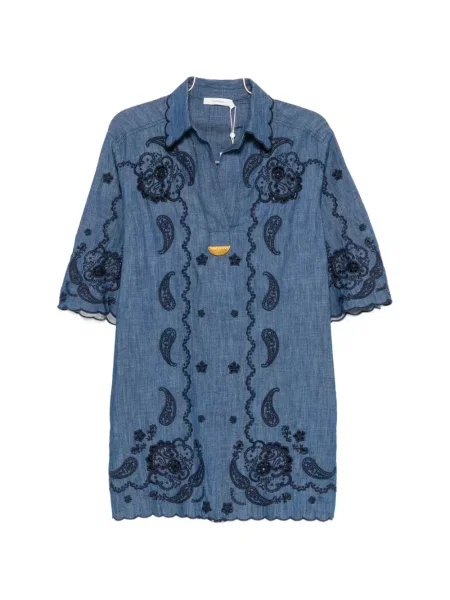 Rochie mini Zimmermann cu model paisley albastru