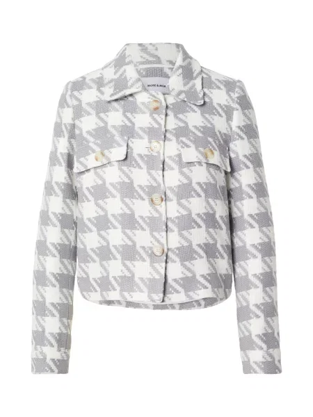 MORE & MORE Přechodná bunda světle šedá bílá