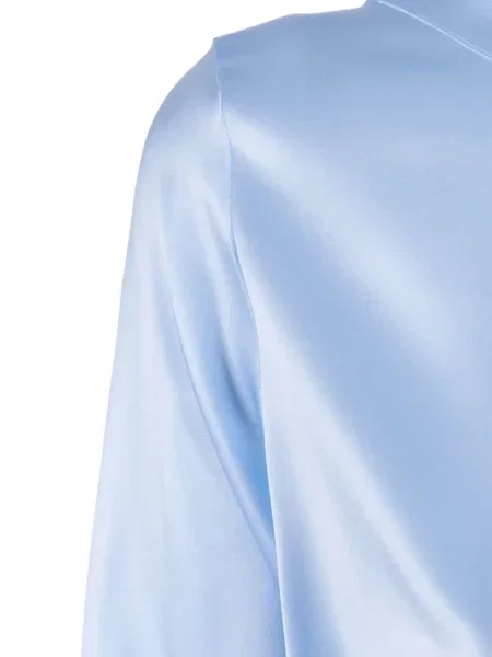 Bluză Mazzarelli din satin albastru