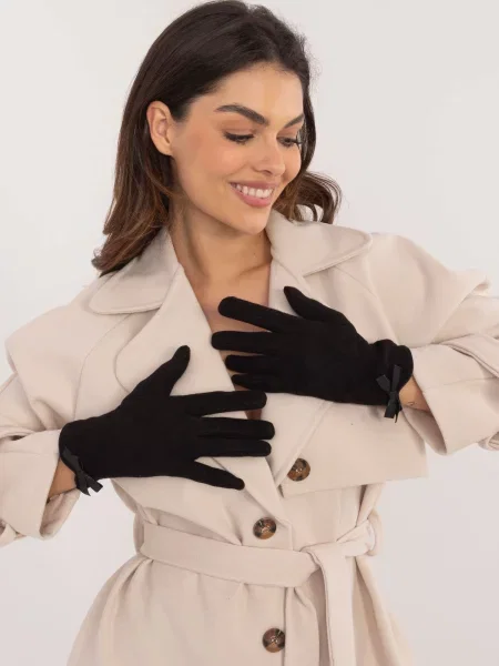 Rękawiczki Wool Fashion Italia czarne