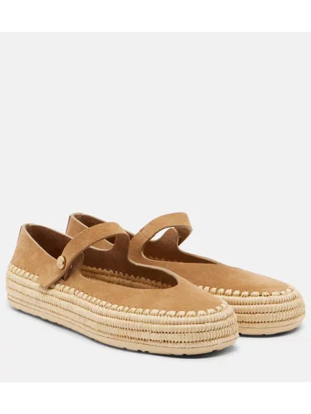 Espadrile Loewe din piele de căprioară bej