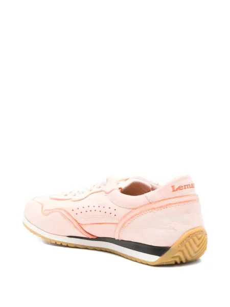 Sneakerși Lemargo cu șireturi din dantelă roz