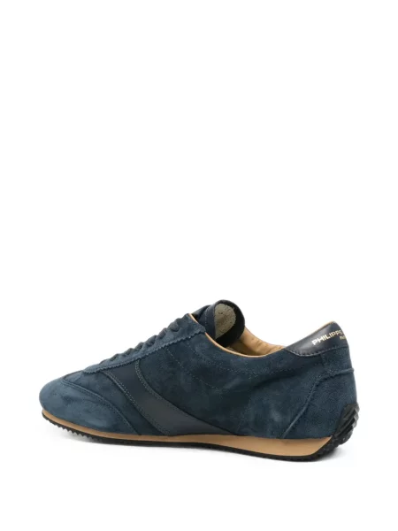 Szarvasbőr sneaker Philippe Model Paris autogrammal kék