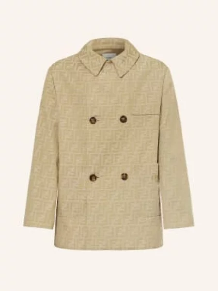 Fendi Kurtka Caban beige beżowa