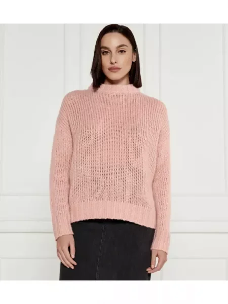HUGO De lână pulover Sloossy | Oversize fit roz
