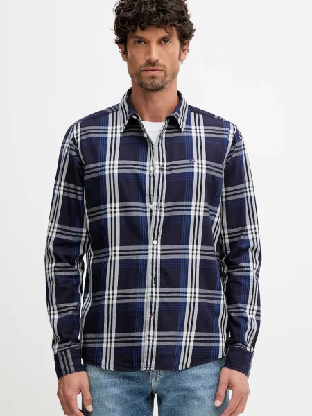 Риза Pepe Jeans със стандартна кройка тъмносиньо