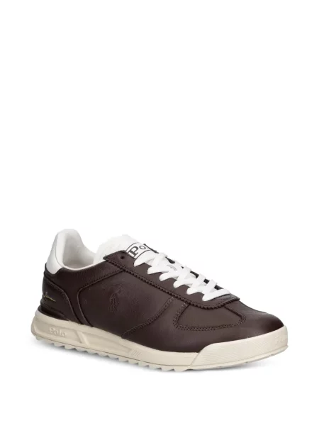 Bőr futó masnis sneaker Polo Ralph Lauren piros