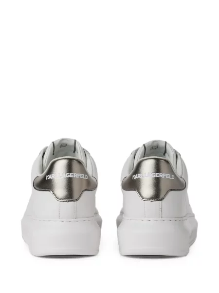 Sneakerși Karl Lagerfeld din dantelă alb