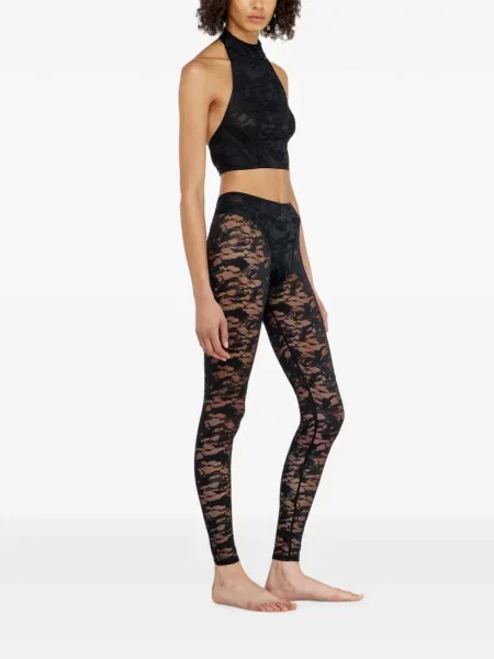 Leggings Diesel din dantelă negru