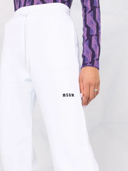Pantaloni Msgm cu imagine alb