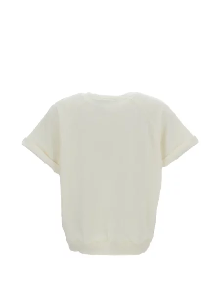 Πλεκτό πουκάμισο Polo Ralph Lauren με κέντημα με λαιμόκοψη v λευκό