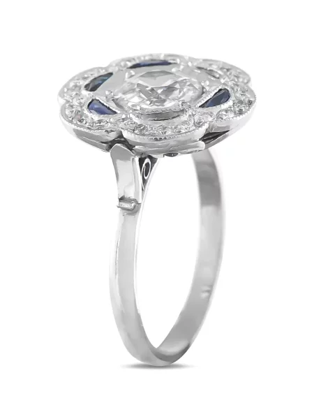 Diamant inel Lb Exclusive cu model floral argintiu