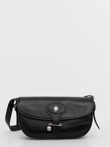 Кожена чанта Bally черно