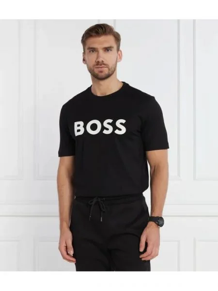 BOSS BLACK Tricou Tiburt negru