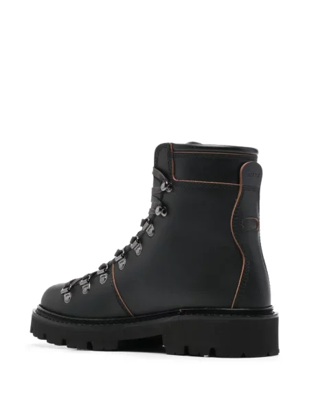 Botine Bally cu șireturi din dantelă negru