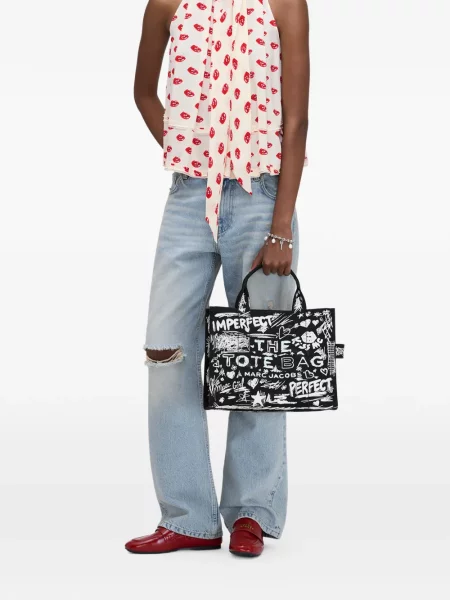 Geantă Marc Jacobs din canvas negru