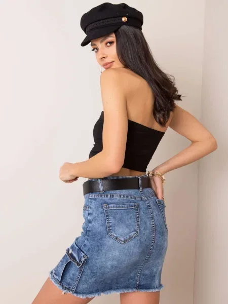 Fustă din denim Factory Price albastru
