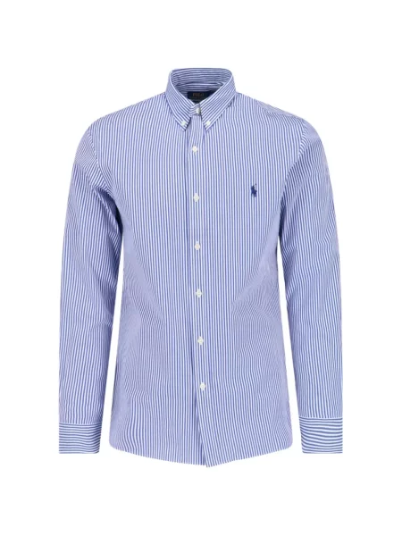 Fleece πουλόβερ Polo Ralph Lauren με κέντημα μπλε