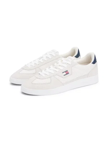 Sneakerși Tommy Jeans din piele gri