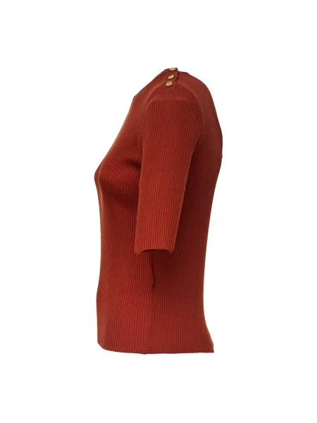 Dzianinowy sweter Max Mara pomarańczowy