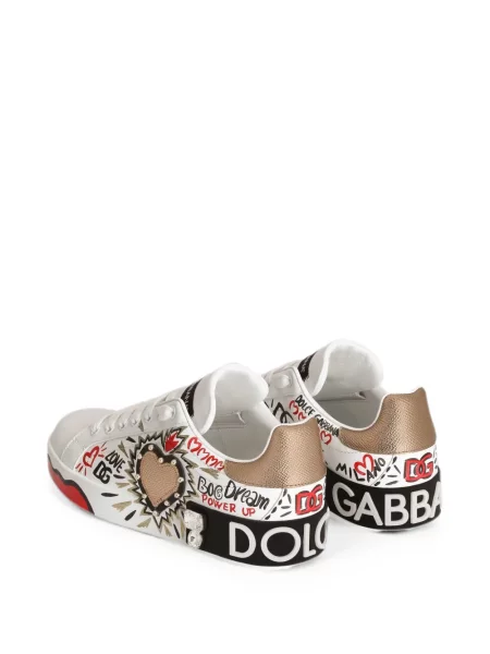Sneakerși Dolce & Gabbana cu autograf alb