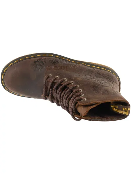 Pantofi Dr. Martens cu model floral maro