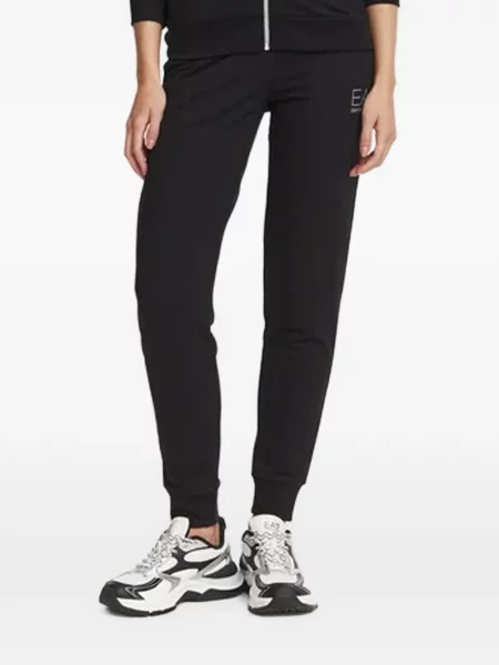 Trčanje hlače Ea7 Emporio Armani s printom crna