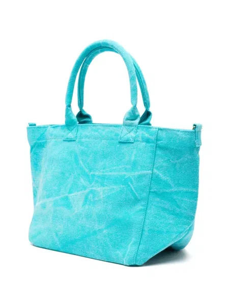 Shopper táska Ganni nyomtatás kék