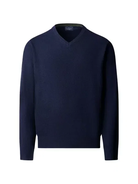 Pulover Hackett London cu decolteu în V albastru