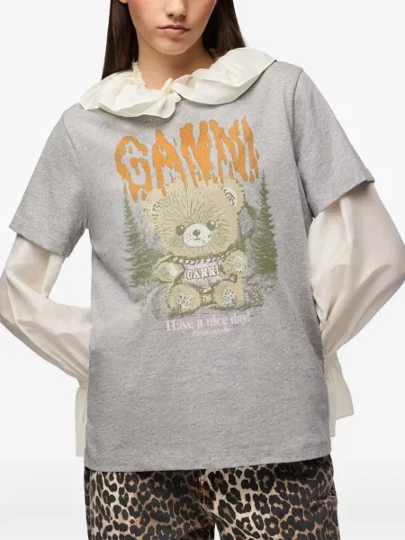 Ursuleț de pluș tricou Ganni gri