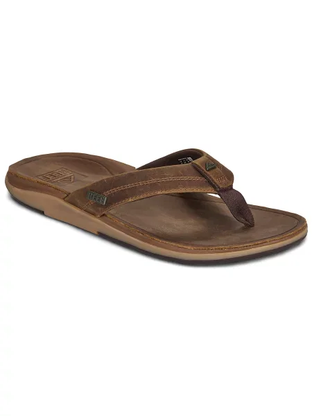 Kožené šľapky Reef hnedá