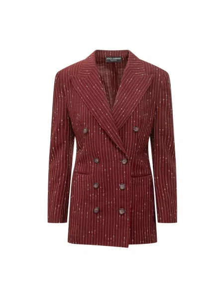Marynarka Dolce And Gabbana wełniana czerwona