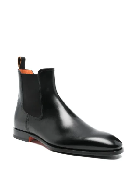 Botine chelsea Santoni din piele negru