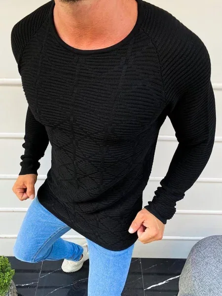 Sweter wkładany przez głowę czarny