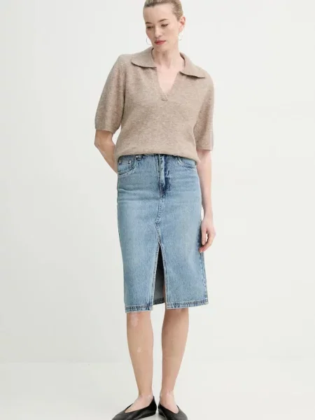 Джинсова спідниця Gestuz midi пряма